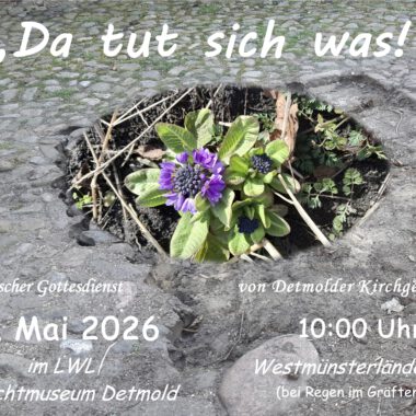 Plakat Christi Himmelfahrts Freiluft Gotesdienst im Freillichtmuseum Detmold kath ref. luth.